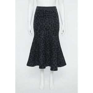 NEW VALENTINO mohair wool polyamide skirt in black/grey melange